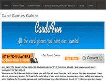 Tablet Screenshot of cardgamesgalore.net